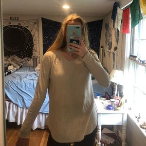 american eagle waffle knit top